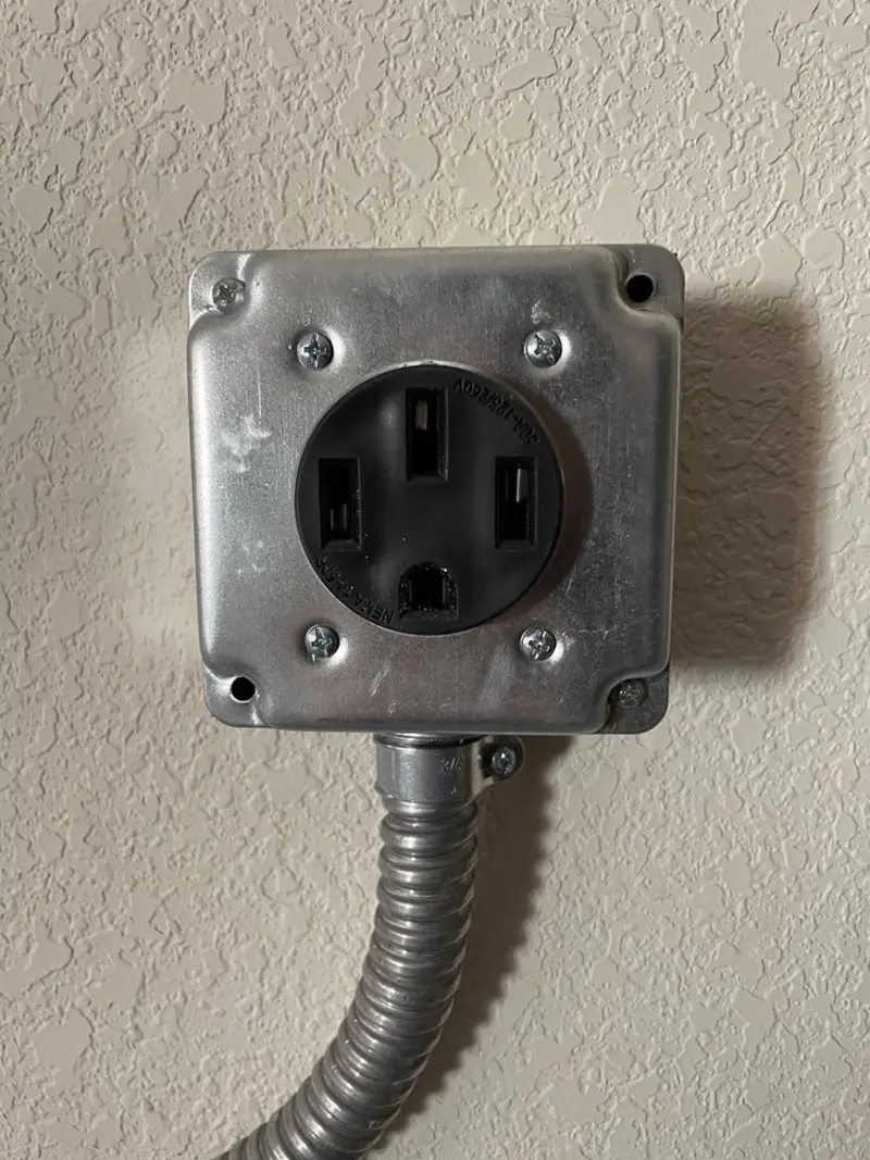 NEMA 14-50 outlet installed for Electrical Panel Upgrade in Fountain Hills
